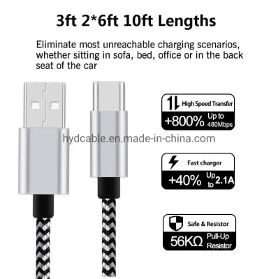 Nueva llegada 1m/2m/3m Cable de datos Mini USB para teléfono móvil Cable de datos redondo para teléfono móvil para Cable cargador de teléfono I