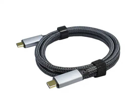 Cable de carga rápida USB C tejido de 10 Gbps y 100 W